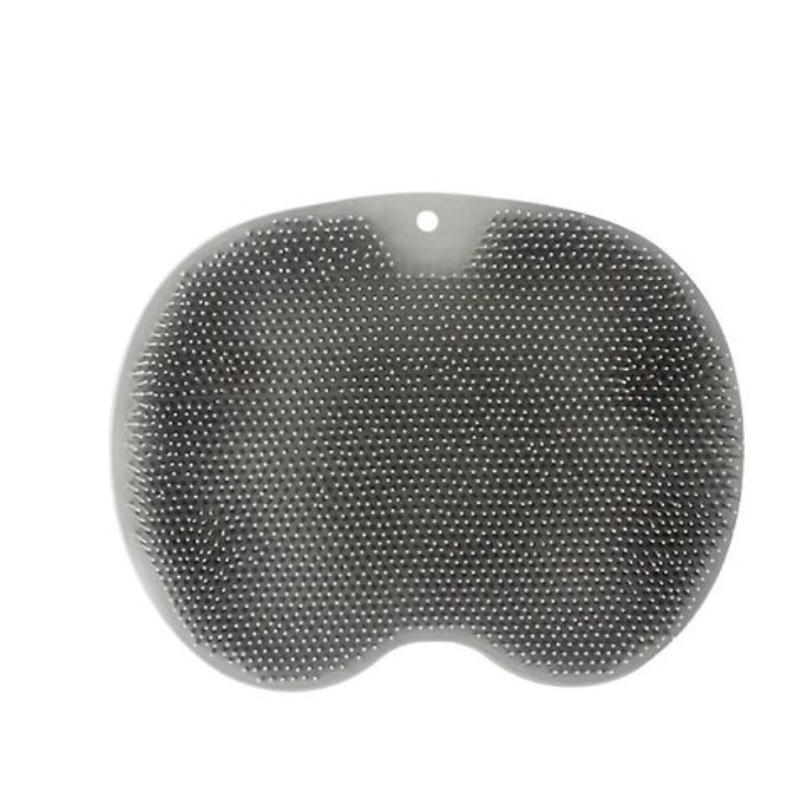 Shower Foot and Back Scrubber and Massaging Mat Grey