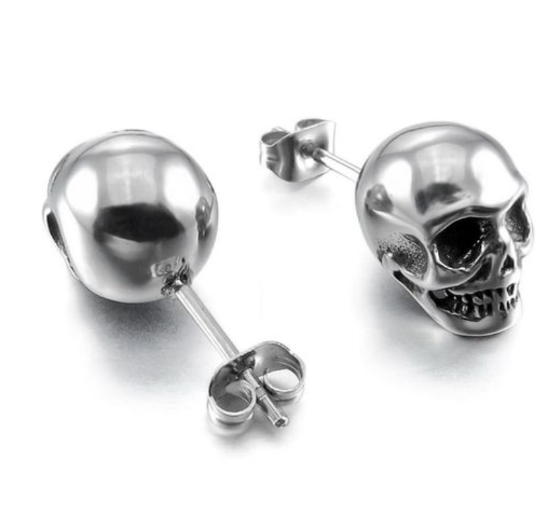 Skull Earrings - Silver
