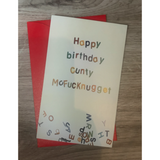 Funny Birthday Card - Happy Birthday Hunty McHuckNugget