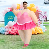 Halloween Adult Pink Sumo Inflatable Costume