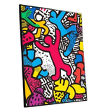 Falling Figures Canvas Painting - Framed