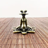 Elegant Metal Frog Incense Holder