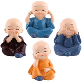 Pack Of 4 Buddha Monk Statues Baby Buddha Figurines