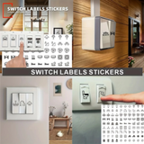 Switchplate Stickers, Adhesive-Free Switch Identification Stickers