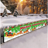 1Pc Merry Christmas Banner, Hanging Banner With Santa Claus