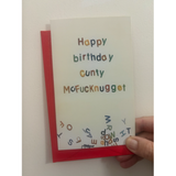 Funny Birthday Card - Happy Birthday Hunty McHuckNugget
