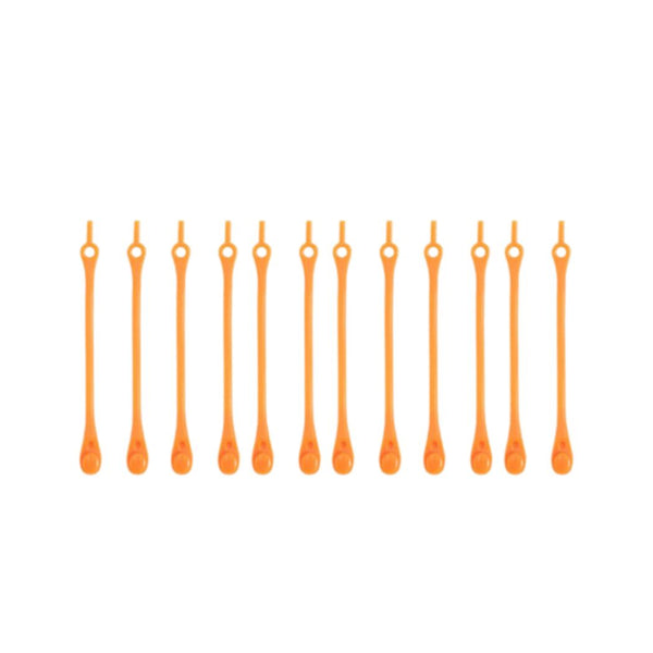 12 Pieces Waterproof Silicon Flat Elastic Shoe Laces