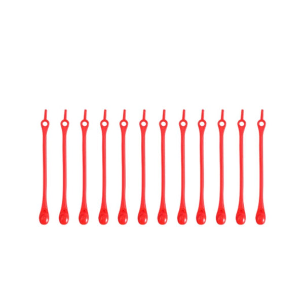 12 Pieces Waterproof Silicon Flat Elastic Shoe Laces