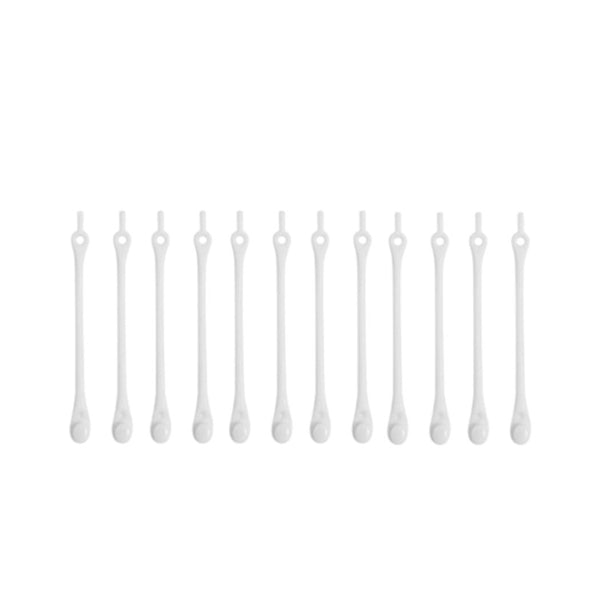 12 Pieces Waterproof Silicon Flat Elastic Shoe Laces