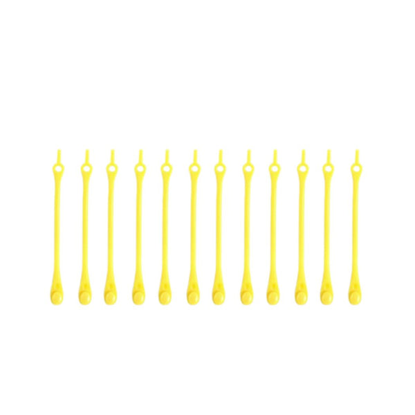 12 Pieces Waterproof Silicon Flat Elastic Shoe Laces