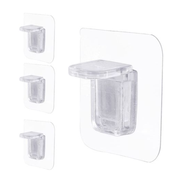 Transparent Adhesive Pegs Shelf Support Clip x 4