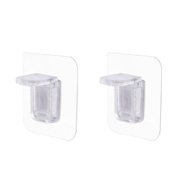 Transparent Adhesive Pegs Shelf Support Clip x 2