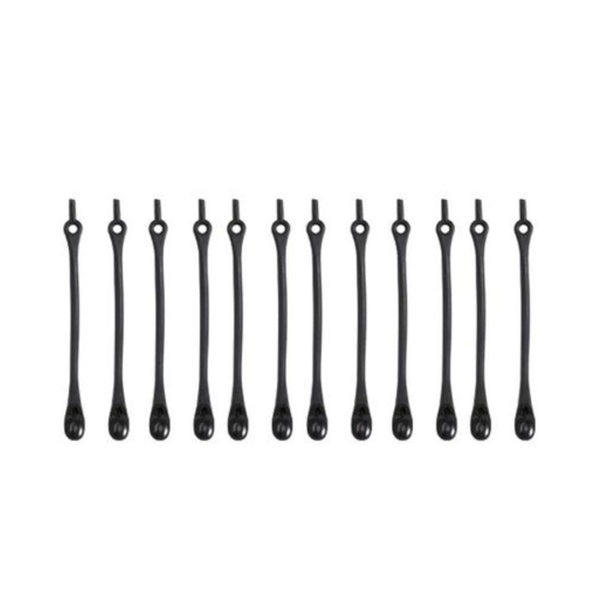 12 Pieces Waterproof Silicon Flat Elastic Shoe Laces