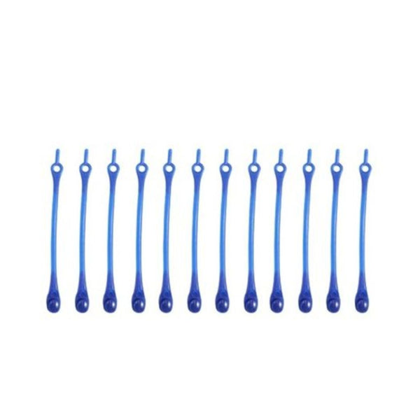 12 Pieces Waterproof Silicon Flat Elastic Shoe Laces