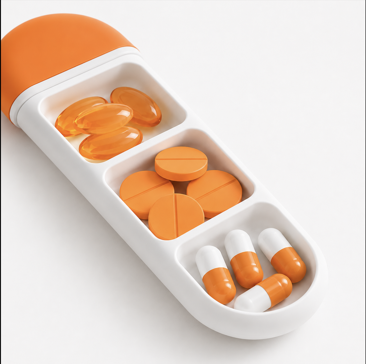 PocketPill Portable Organizer - White,