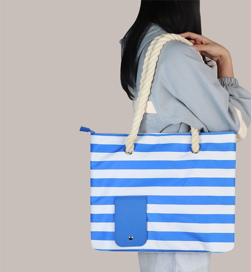 Summer Beach Wine Cooler Bag with Hidden Insulation