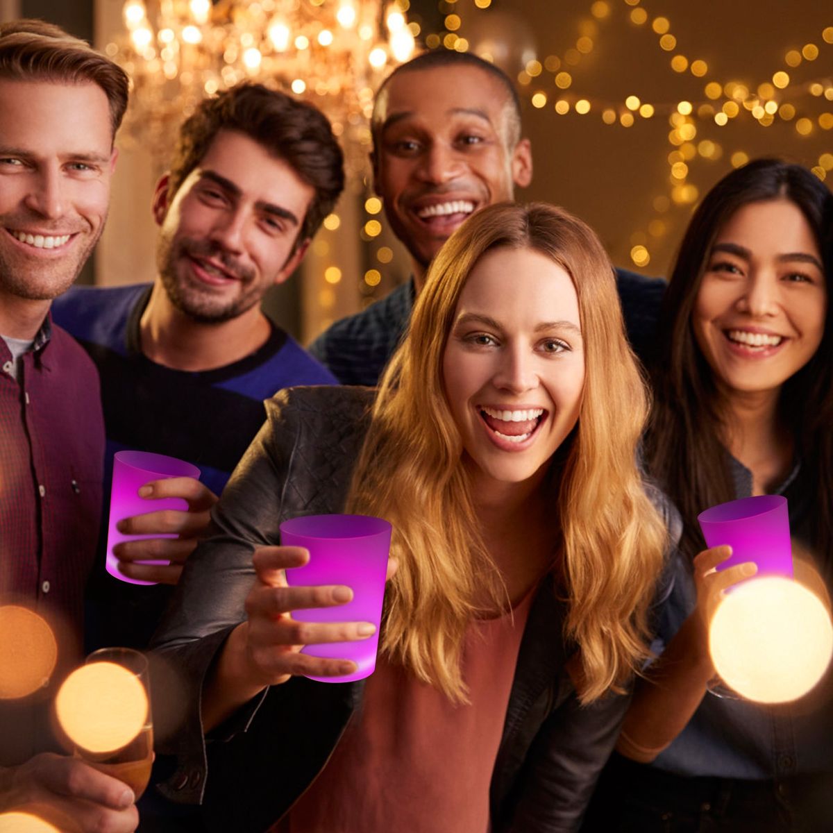 Glow Stick Cups - Light Up Party Cups- 4 Pack