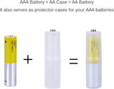 CABS - AAA to AA Battery Size Converter - 4 Pack