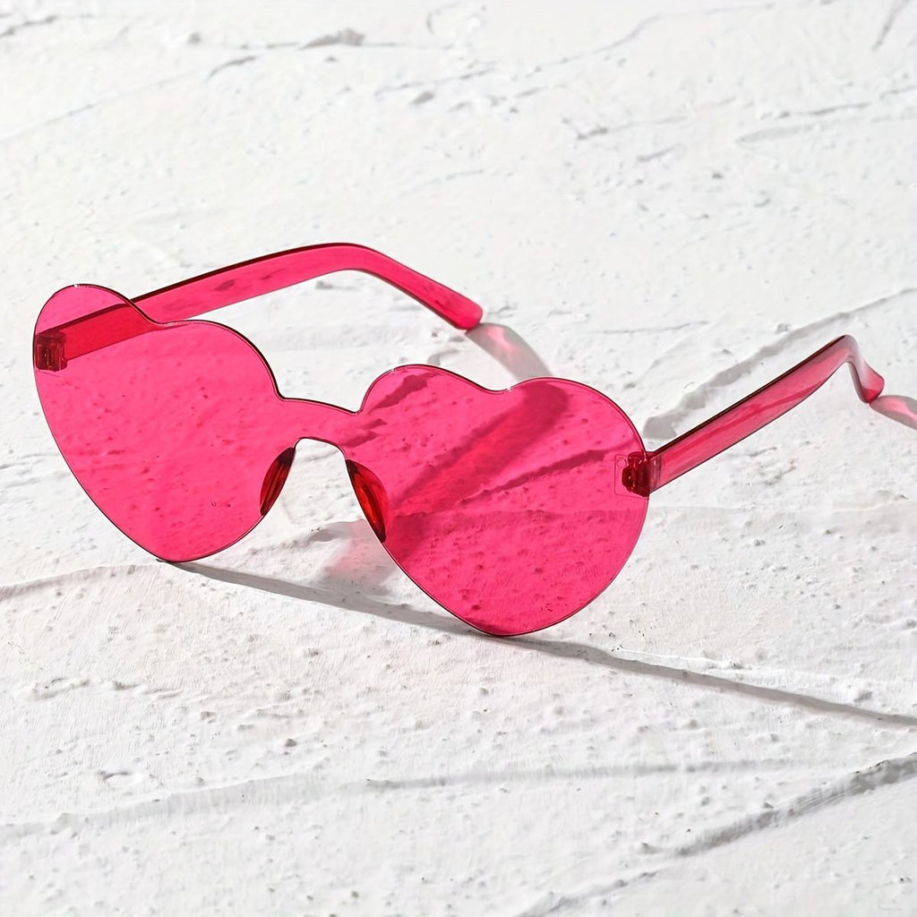 Rimless heart shaped glasses - 1 Pack