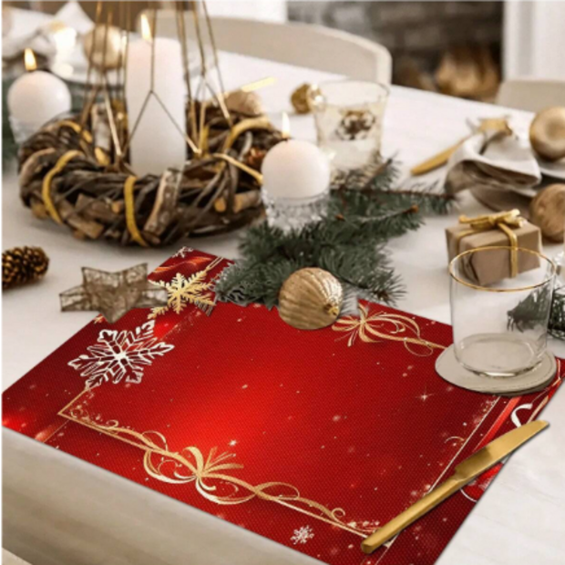 Christmas Placemat- Snowflake - 2 Pieces