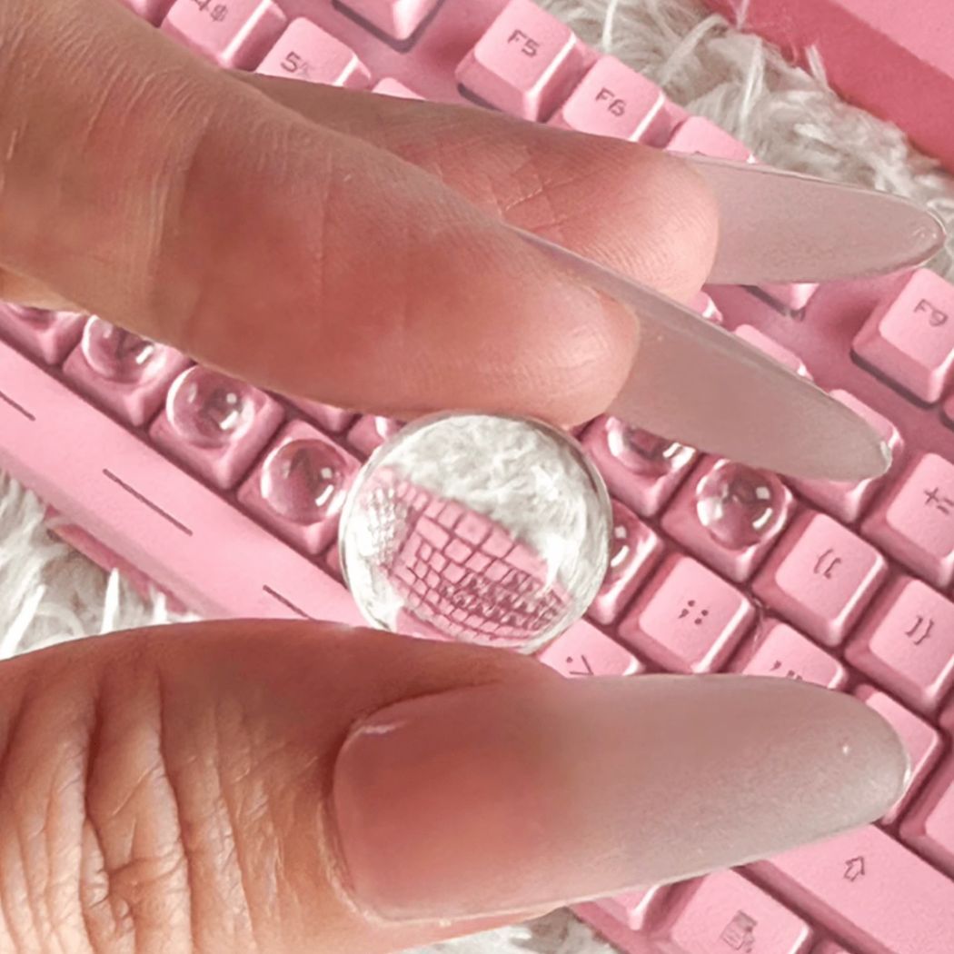 64pcs Transparent Silicone Key Caps Set