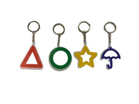 Squid Game Keyring- Dalgona Cookie- Star, Circle, Triangle, Umbrella
