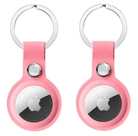 Silicone Apple AirTag - Keyring/Case/Cover - 2 Pack - Pink