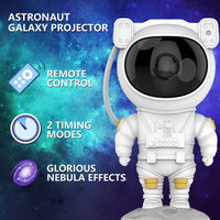 Astronaut Galaxy Projector Starry Night Light with Remote Control - White