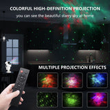 Astronaut Galaxy Projector Starry Night Light with Remote Control - White