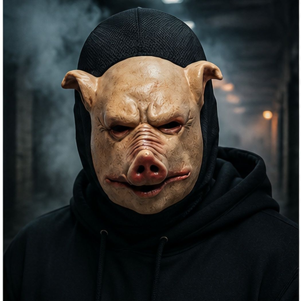 Terrifying Pig Head Dressing Mask, Breathable and Comfortable Mesh Material