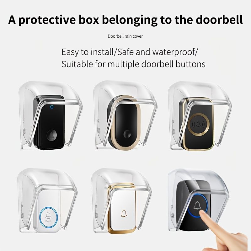 Transparent Rainproof Wireless Doorbell Cover
