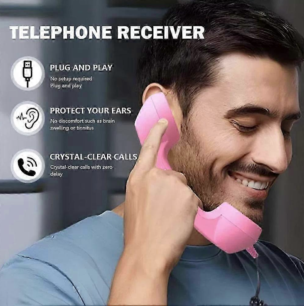 Retro Wired Handset-Type C- White