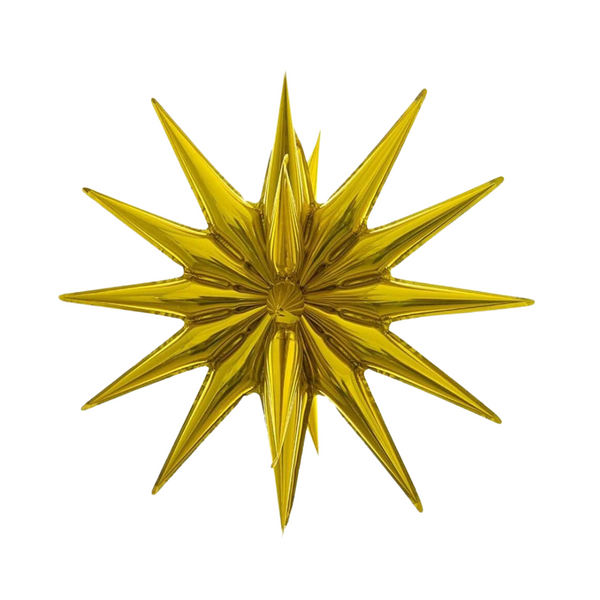 One-Piece Explosion Star Shaped Party Celebration Decoration Balloon - Gold