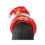 Cabs 6pcs Red Christmas Hat Headwear Balloon Set