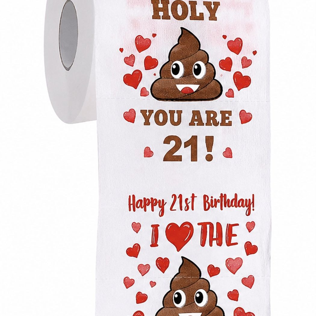 1pc 21st Birthday Novelty Toilet Paper Roll
