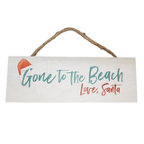 CABS - Xmas Wooden Sign Ornaments - Santas gone to the beach