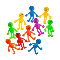 Stretchy Bendable Man Assorted Fun Colors (10 Pack)