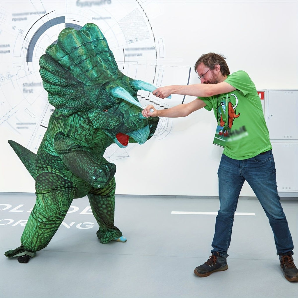 Giant Inflatable Triceratops Costume - Dark