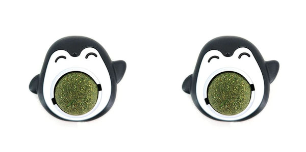 CABS- Catnip ball- Penguin 2 Pack - Black