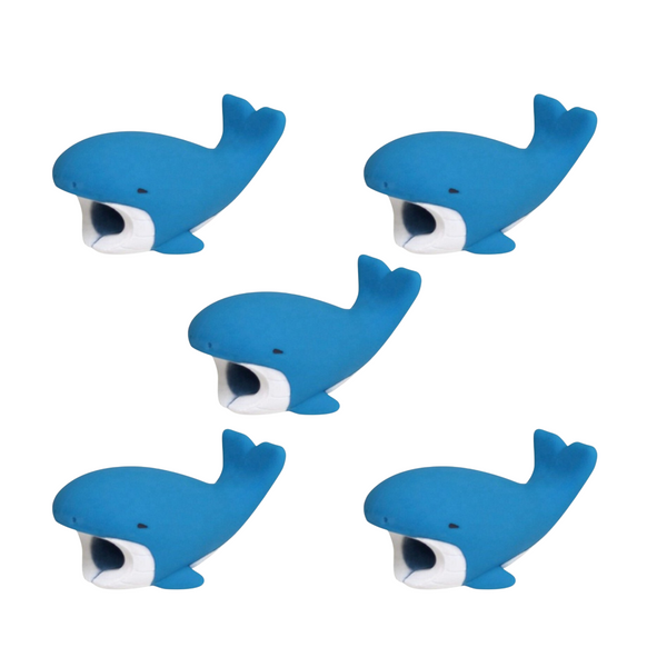 Phone Cable Protector- Identifier - Whaleblue - 5 Pack