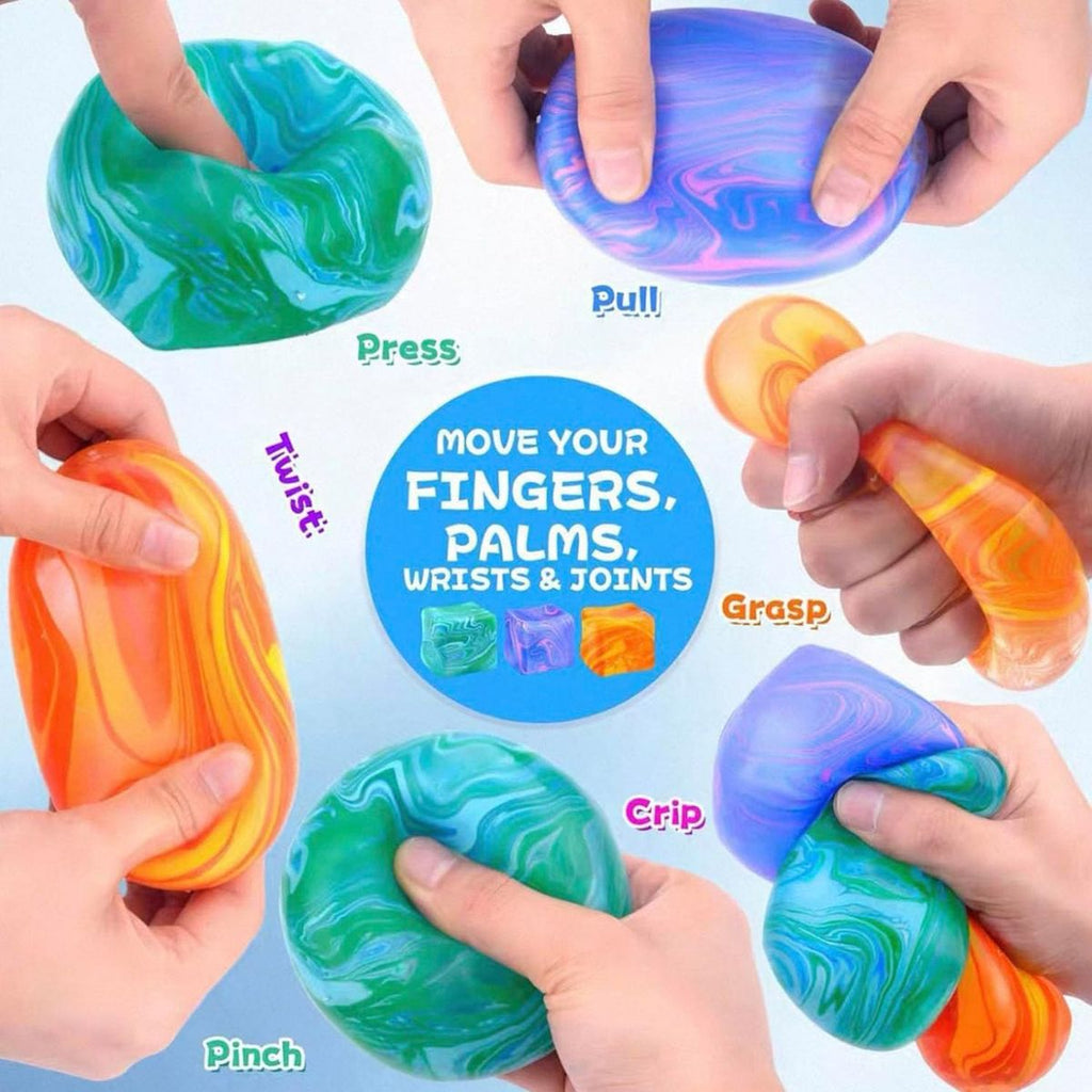 Swirl Stress Ice Cube Squishy Toy,Slow Rising Fidget Toy for Anxiety Relief