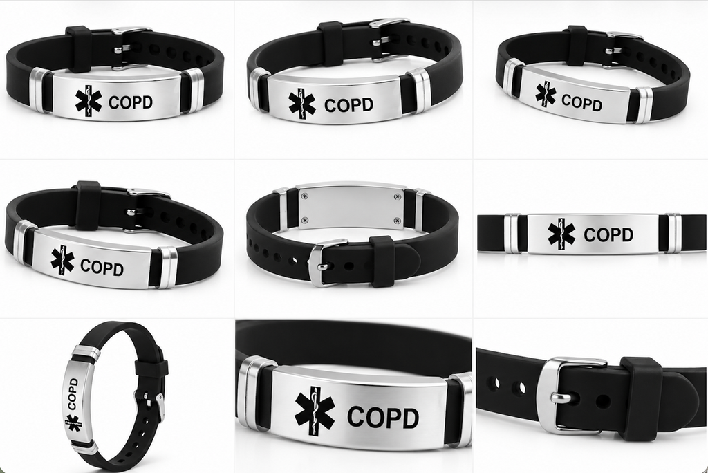 Medical Alert Identification Bracelet - Black