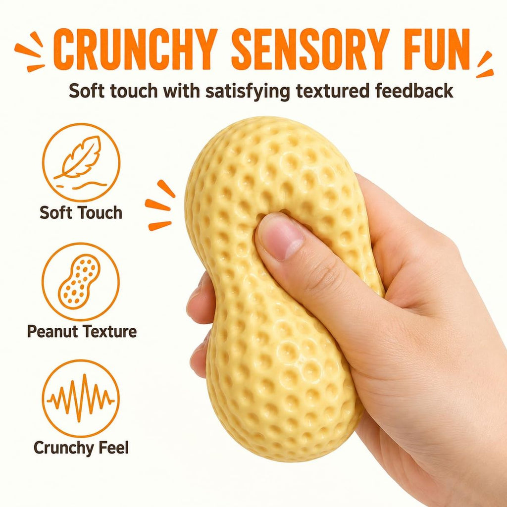 2 Pieces Vilico Peanut Squishy Toys,Slow Rising Squeeze Sensory Stress Toys