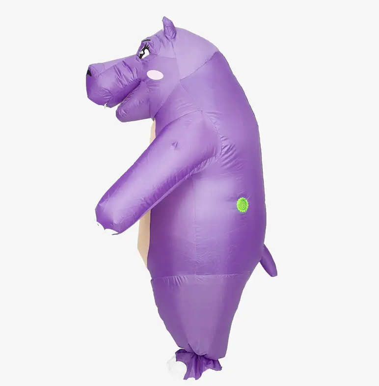 Giant Inflatable Purple Hippo Dress Up