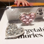 Rhinestone Decor Heart-Shaped Phone Socket