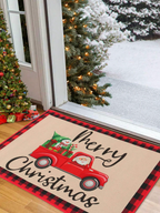 Christmas Mat- Santa in a Red Truck