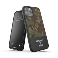 Superdry Apple iPhone 12/12 Pro Canvas Case-Camo Green