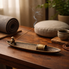 Metal Alloy Fisherman Incense Holder - Brown