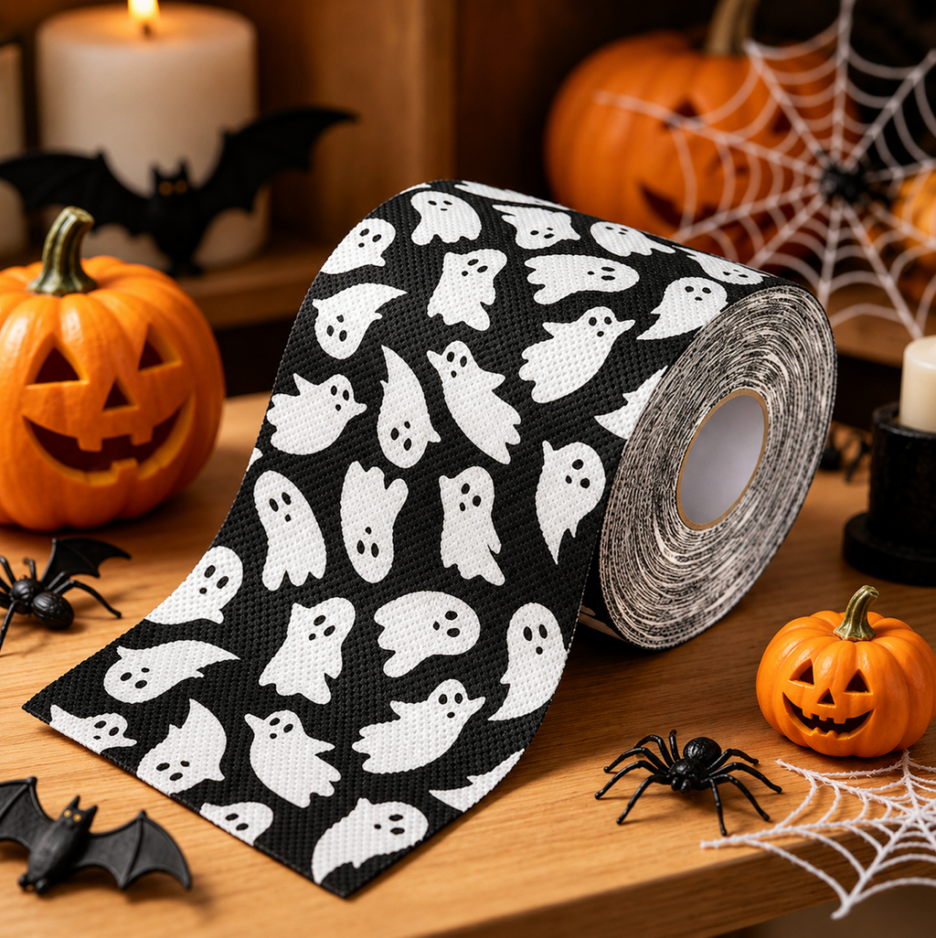 Halloween Ghost Print Novelty Toilet Paper Roll