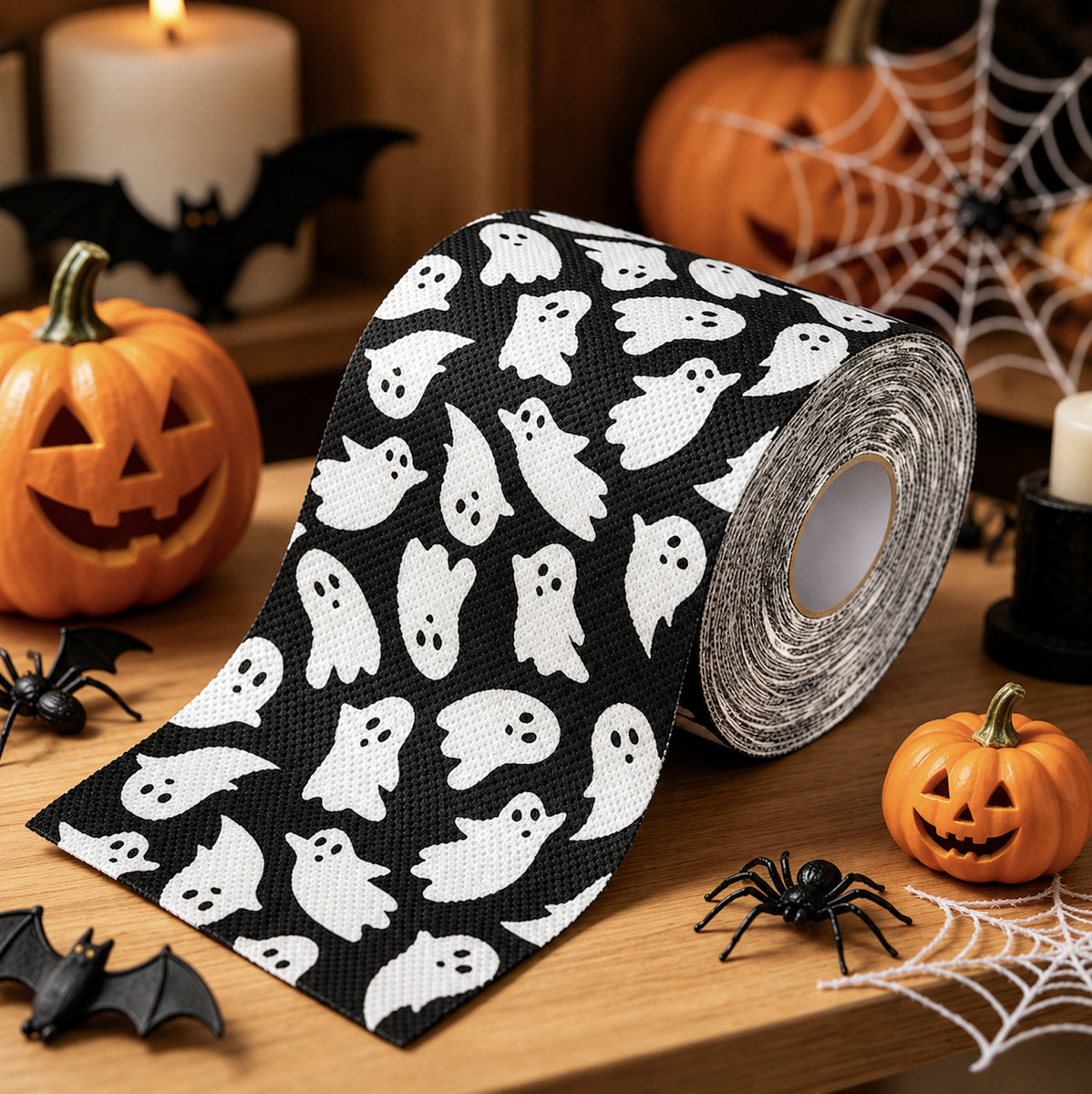 Halloween Ghost Print Novelty Toilet Paper Roll